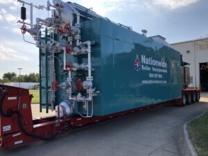NBW truck shipping a Nationwide Boiler Incorporated unit. NBW Inc.