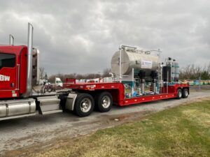 NBW Truck shipping a boiler unit. NBW Inc.