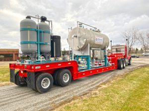 A truck shipping a boiler unit. NBW Inc.